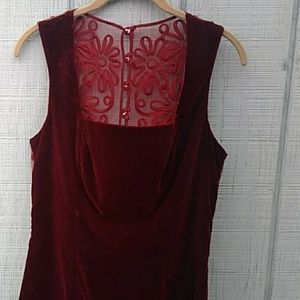 Vintage Dresses - Stunning Burgundy Retro Vintage Dress Size 10 Vintage Dresses - Stunning Burgundy Retro Vintage Dress Size 10